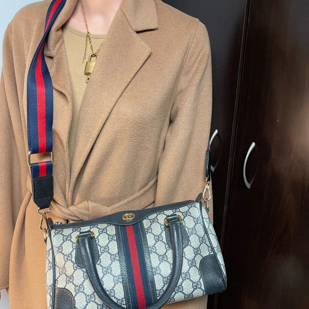 Authentic Gucci vintage web sherry line satchel bag (WN31) 002.39.0269 - Picture 16 of 16